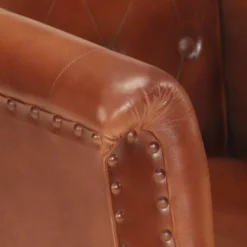 VidaXL Fauteuil Echt Leer Bruin -Puur Woood Winkel 1000059160 0102
