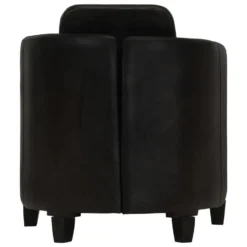 VidaXL Fauteuil Echt Leer Zwart -Puur Woood Winkel 1000059161 0103