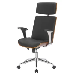 Clp Bureaustoel Lester Kunstleder Zwart -Puur Woood Winkel 1000059668 0103