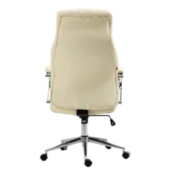 Clp Bureaustoel Wigan Leder Crème -Puur Woood Winkel 1000059674 0103