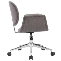 VidaXL Eetkamerstoelen Draaibaar 2 St Stof Grijs -Puur Woood Winkel 1000060895 0103