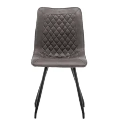 Eetkamerstoelen Set Van 4 Kick - Antraciet - Metaalpoot - Microvezel -Puur Woood Winkel 1000061079 0103