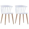VidaXL Eetkamerstoelen 2 St Kunststof Wit