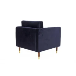 Fauteuil Velvet Blauw Brooklyn - Stof - Blauw -Puur Woood Winkel 1000062441 0102