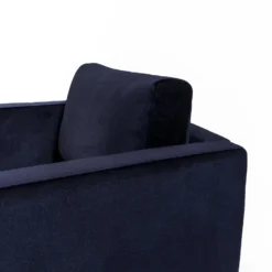 Fauteuil Velvet Blauw Brooklyn - Stof - Blauw -Puur Woood Winkel 1000062441 0103