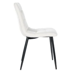 CLP Eetkamerstoel Antibes Fluweel Crème -Puur Woood Winkel 1000063058 0103