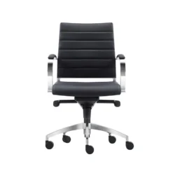 Bureaustoel Cádiz Zwart - 100% Leder -Puur Woood Winkel 1000067077 0101