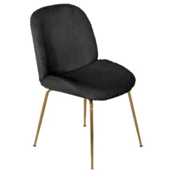 Giga Meubel Eetkamerstoel Teddy Zwart - Stoel Dewi Luxe