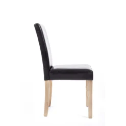 CLP Eetkamerstoel Ina Natura Frame Kunstleder Bruin -Puur Woood Winkel 1000068153 0102