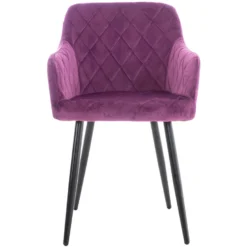 CLP Eetkamerstoel Shila Velvet Paars -Puur Woood Winkel 1000068154 0102