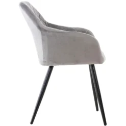 CLP Eetkamerstoel Shila Velvet Grijs -Puur Woood Winkel 1000068172 0101