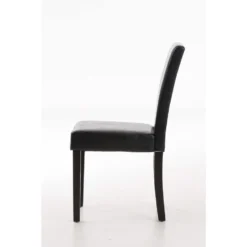 CLP Eetkamerstoel Ina Donkerbruin Frame Kunstleder Zwart -Puur Woood Winkel 1000068175 0102