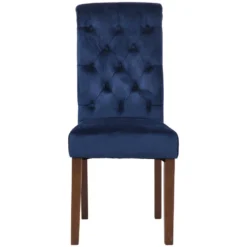 CLP Eetkamerstoel Lisburn Fluweel Blauw -Puur Woood Winkel 1000068190 0101