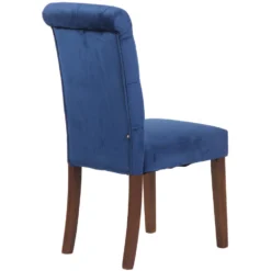 CLP Eetkamerstoel Lisburn Fluweel Blauw -Puur Woood Winkel 1000068190 0103