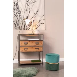 Parya Home Bubble Poef - Groen - Velvet -Puur Woood Winkel 1000068286 0101