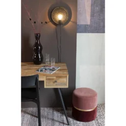 Parya Home Bubble Poef - Roze - Velvet -Puur Woood Winkel 1000068287 0102