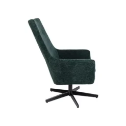 Giga Meubel Fauteuil Ribstof Groen - 79x76x98cm - Stoel Bruno -Puur Woood Winkel 1000068561 0103