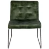 Giga Meubel Fauteuil Stof Groen - 69x55,5x75cm - Stoel Clark