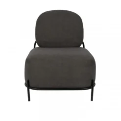 Giga Meubel Fauteuil Stof Grijs - 71x66x77cm - Stoel Polly -Puur Woood Winkel 1000068568 0102