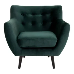 Giga Meubel Fauteuil Stof Donkergroen - Zithoogte 43cm - Stoel Monte -Puur Woood Winkel 1000068611 0102