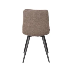 LABEL51 Eetkamerstoel Jelt 45x56x85 Cm - Bruin - Stof -Puur Woood Winkel 1000069209 0103