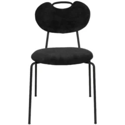 Giga Meubel Eetkamerstoel Zwart - Zithoogte 47cm - Stoel Aspen