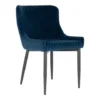 Giga Meubel Eetkamerstoel Velvet Blauw - Zithoogte 47cm - Stoel Boston