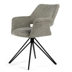 Roman Armstoel - Stof - Grijs