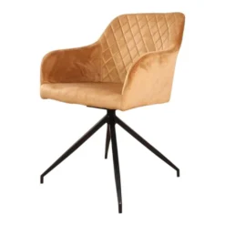 DS4U® Romy Armstoel Velvet - Stof - Goudkleurig
