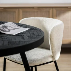 Robin Eetkamerstoel Teddy - Stof - Bruin -Puur Woood Winkel 1000069457 0102