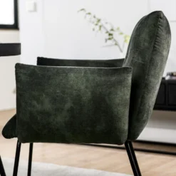 Rogier Armstoel Velvet - Stof - Groen -Puur Woood Winkel 1000069471 0103