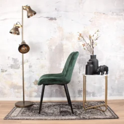 DS4U® Benito Eetkamerstoel 2.0 - Stof - Groen -Puur Woood Winkel 1000069487 0102