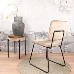 DS4U® Whap 2.0 Eetkamerstoel - Stof - Beige -Puur Woood Winkel 1000069491 0103