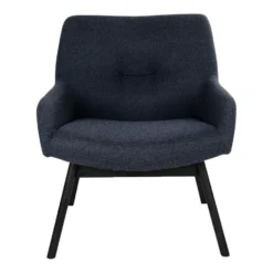 Giga Meubel Loungestoel Stof Donkergrijs/Zwart - Zithoogte 40cm -Puur Woood Winkel 1000069892 0102