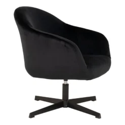 Giga Meubel Loungestoel Stof Zwart - Zithoogte 40,5cm -Puur Woood Winkel 1000069894 0102