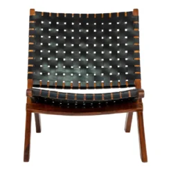 Giga Meubel Vouwstoel Leer Zwart - Vouwbaar - Stoel Perugia -Puur Woood Winkel 1000069898 0102