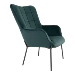 Giga Meubel Stoel Velvet Groen/Zwart - Zithoogte 44,5cm - Stoel Glasgow -Puur Woood Winkel 1000069899 0103