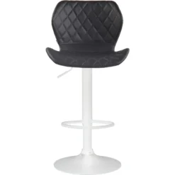 CLP Barkruk Cork Wit Frame Kunstleder Zwart -Puur Woood Winkel 1000070995 0101