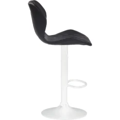 CLP Barkruk Cork Wit Frame Kunstleder Zwart -Puur Woood Winkel 1000070995 0102