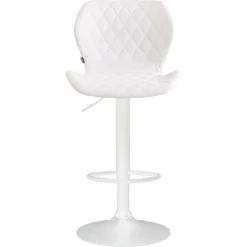 CLP Barkruk Cork Wit Frame Kunstleder Wit -Puur Woood Winkel 1000071000 0101