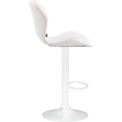 CLP Barkruk Cork Wit Frame Kunstleder Wit -Puur Woood Winkel 1000071000 0102