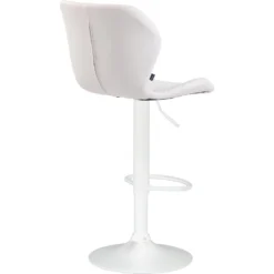 CLP Barkruk Cork Wit Frame Kunstleder Wit -Puur Woood Winkel 1000071000 0103