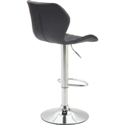 CLP Barkruk Cork Chroom Frame Kunstleder Zwart -Puur Woood Winkel 1000071049 0103