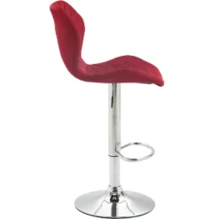 CLP Barkruk Cork Chroom Frame Stof Rood -Puur Woood Winkel 1000071053 0102