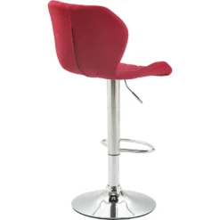 CLP Barkruk Cork Chroom Frame Stof Rood -Puur Woood Winkel 1000071053 0103