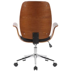 Clp Bureaustoel Burbank Kunstleer Zwart -Puur Woood Winkel 1000071070 0103