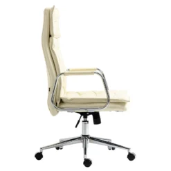 Clp Bureaustoel Sotira Leder Crème -Puur Woood Winkel 1000071080 0102
