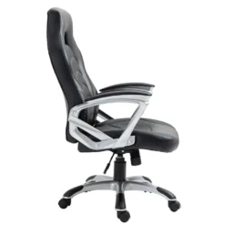 Clp Bureaustoel Foxton Kunstleder Grijs -Puur Woood Winkel 1000071082 0102