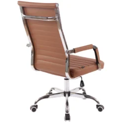 Clp Bureaustoel Amadora Kunstleer Lichtbruin -Puur Woood Winkel 1000071083 0103
