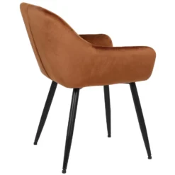 CLP Eetkamerstoel Emia Fluweel Bruin -Puur Woood Winkel 1000071115 0103